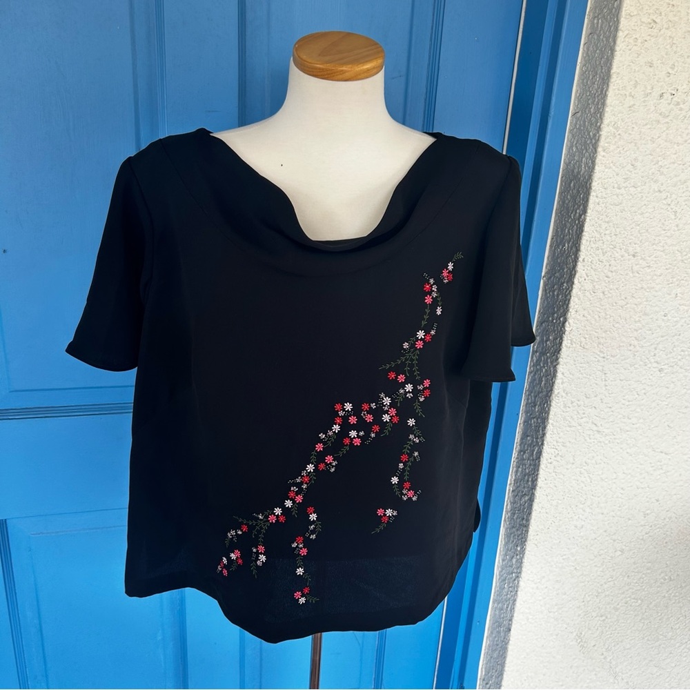 Fun & Funky Maggy London Embellished Dress Top, Size 18, 100% polyester